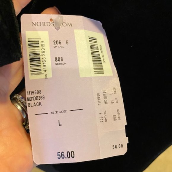 Calvin Klein Velvet Scoop Neck Top  NWT  Size Large - Picture 3 of 5